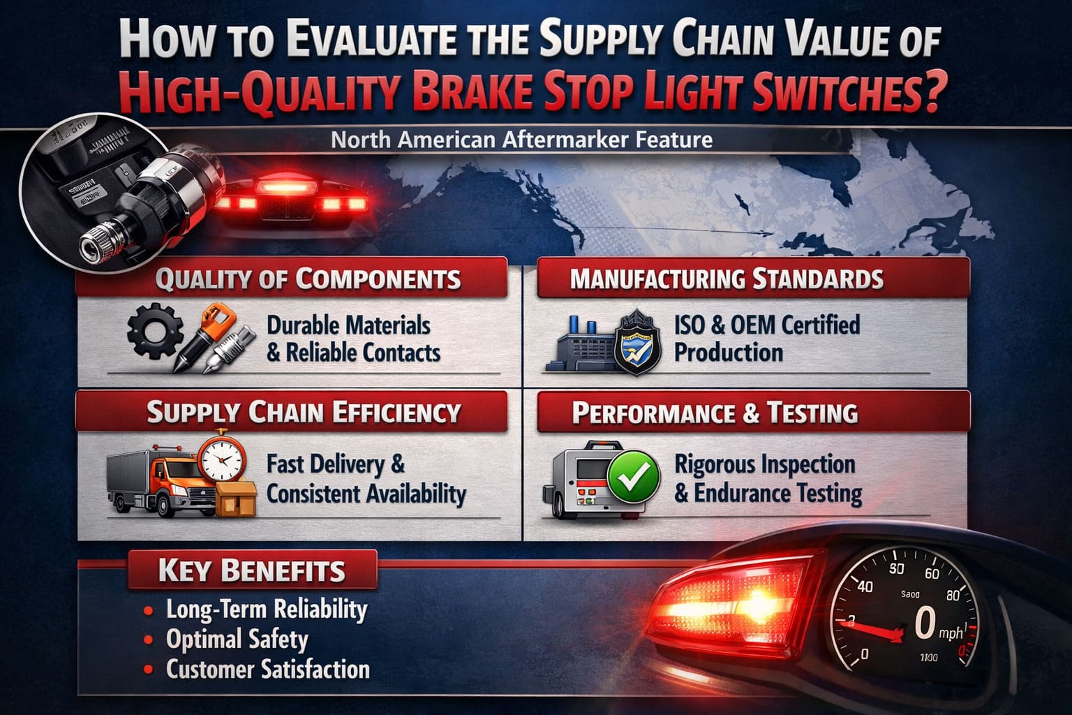 North American Aftermarket Focus: How to Evaluate the Supply Chain Value of High-Quality Brake Light Switches